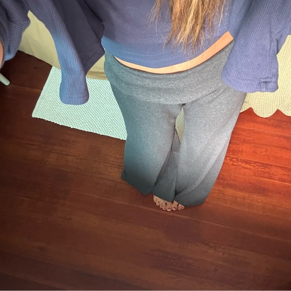 Tai Swim Gray Wide-Leg 100% cotton lounge pants - Picture 5 of 10